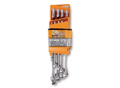 Afbeeldingen van BETA set ringsteeksleutels INOX 42/SC9