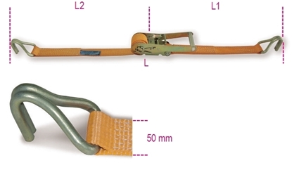 Afbeeldingen van Ratel-sjorband 8182 met haak 6.5M - 2.000 kg.